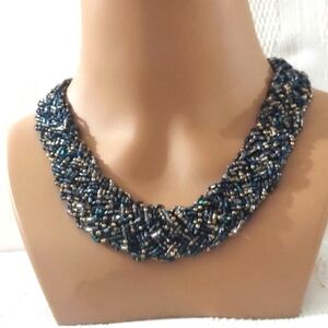 Boutique Braided Multi strand Choker Necklace
